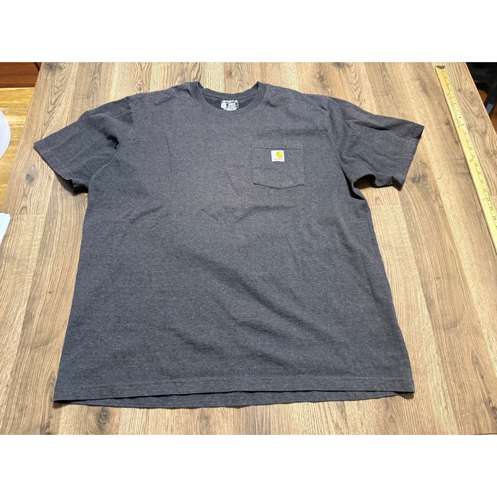 Carhartt Shirt Mens Size XL Carbon Heather Pocket Heavyweight Loose Fit